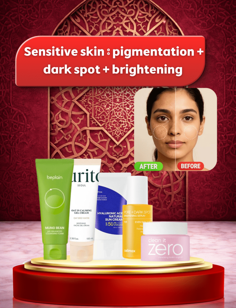 Sensitive skin : pigmentation + dark spot + brightening ( good budget)