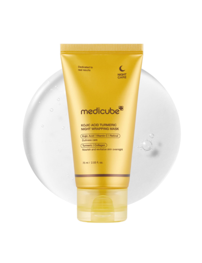 MEDICUBE KOJIC ACID TURMERIC NIGHT WRAPPING MASK 75ML