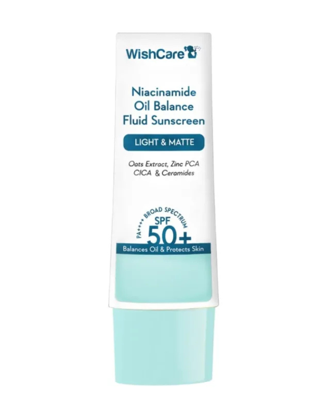 WISHCARE NIACINAMIDE OIL BALANCE FLUID SUNSCREEN SPF50 PA++++ 50G