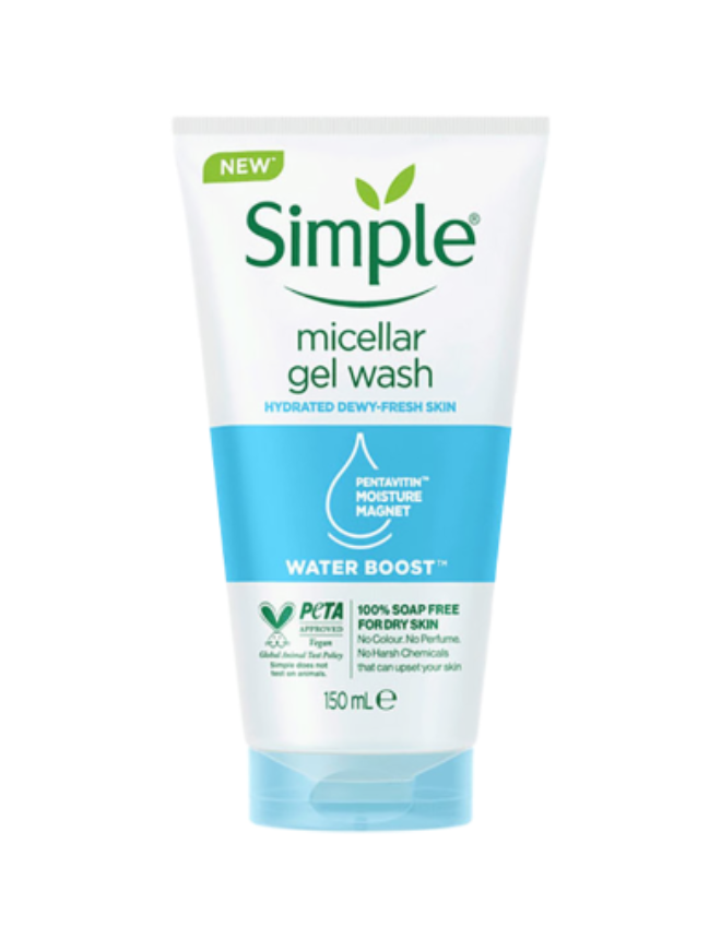 SIMPLE WATER BOOST MICELLAR FACIAL GEL WASH 150ML