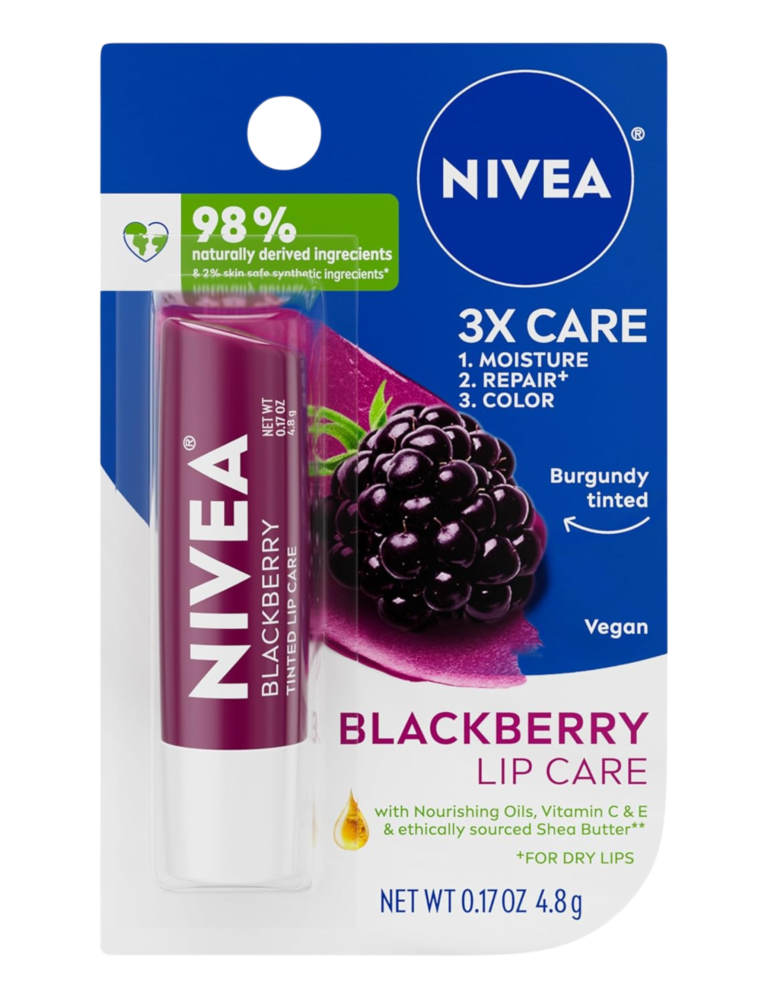 NIVEA Lip Blackberry Shine Caring Lip Balm 4.8g