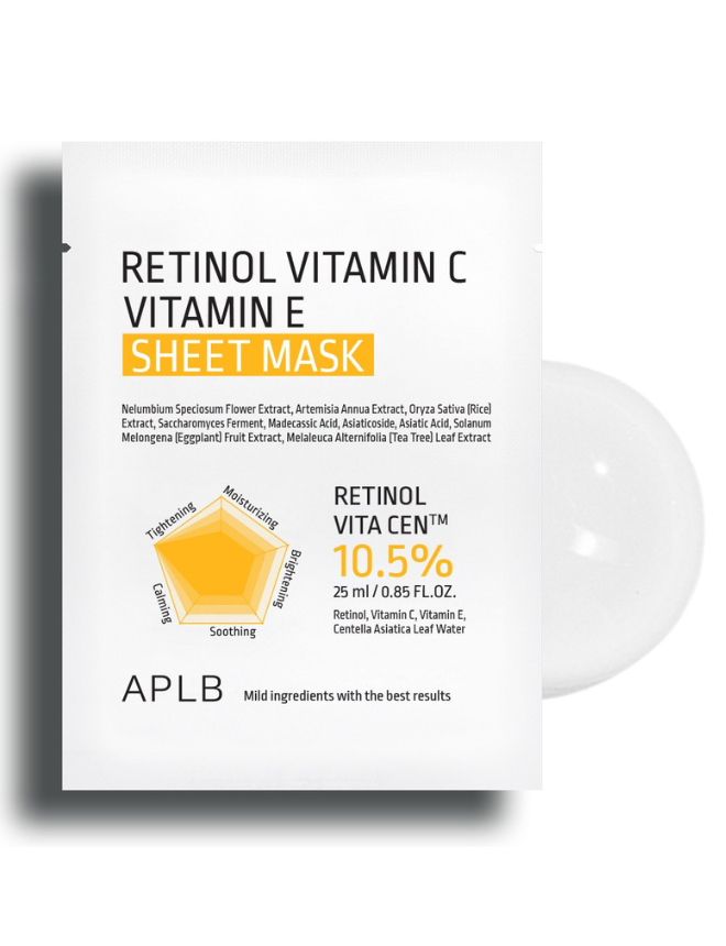 APLB RETINOL VITAMIN C VITAMIN E SHEET MASK 25ML