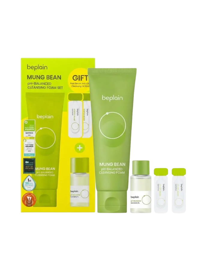 BEPLAIN MUNG BEAN pH-BALANCED CLEANSING FOAM – 80ML