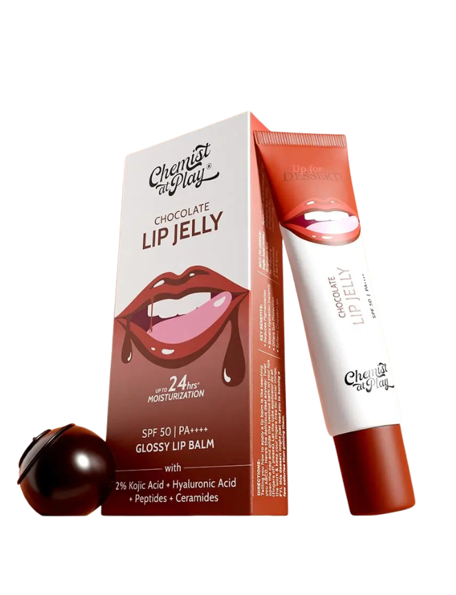 CHEMIST AT PLAY CERAMIDES + 2% KOJIC ACID GLOSSY LIP BALM (CHOCOLATE) SPF 50 PA++++10G