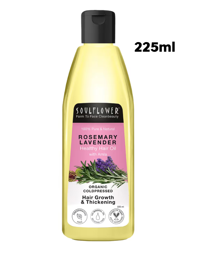 SOULFLOWER ROSEMARY LAVENDER HEALTHY HAIR OIL 225ML
