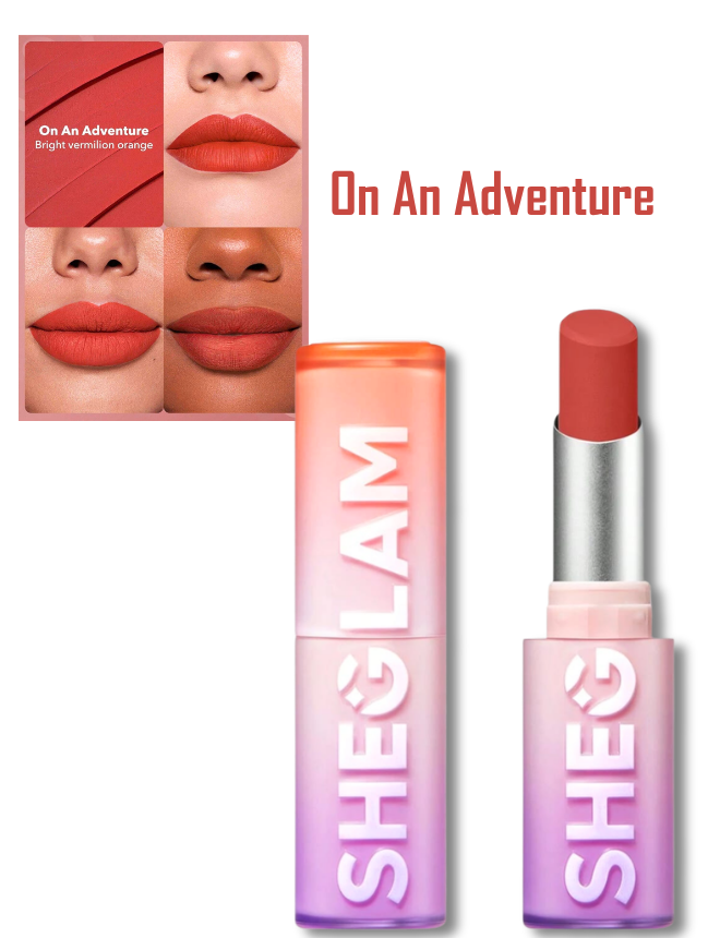 SHEGLAM DYNAMATTE BOOM LONG‑LASTING MATTE LIPSTICK (ON AN ADVENTURE)