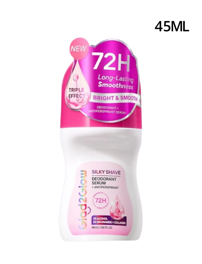 GLAD2GLOW SILKY SHAVE DEODORANT SERUM 72H 45ML