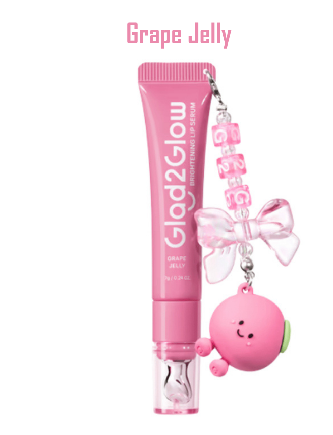 GLAD2GLOW LIP SERUM 7G BRIGHTENING 3 IN 1 TINTED LIP GLOSS (GRAPE JELLY)