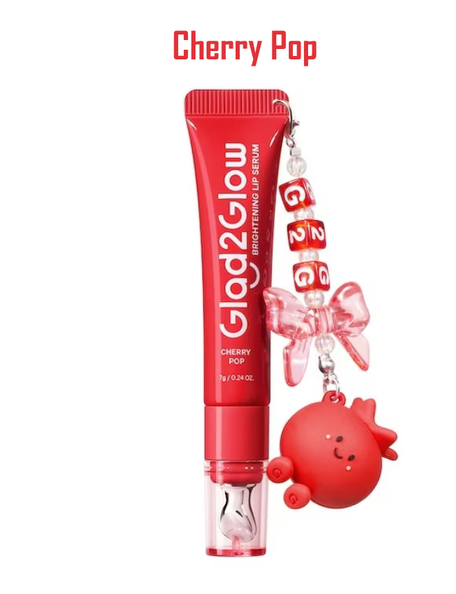 GLAD2GLOW LIP SERUM 7G BRIGHTENING 3 IN 1 TINTED LIP GLOSS (CHERRY POP)