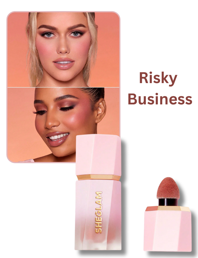 SHEGLAM COLOR BLOOM LIQUID BLUSH MATTE FINISH RISKY BUSINESS