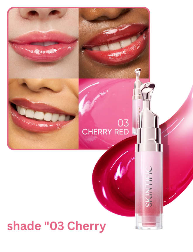 SKINTIFIC VITAMIN C BRIGHTENING & COLOR & HYDRATE LIP GLOSS 03 CHERRY RED