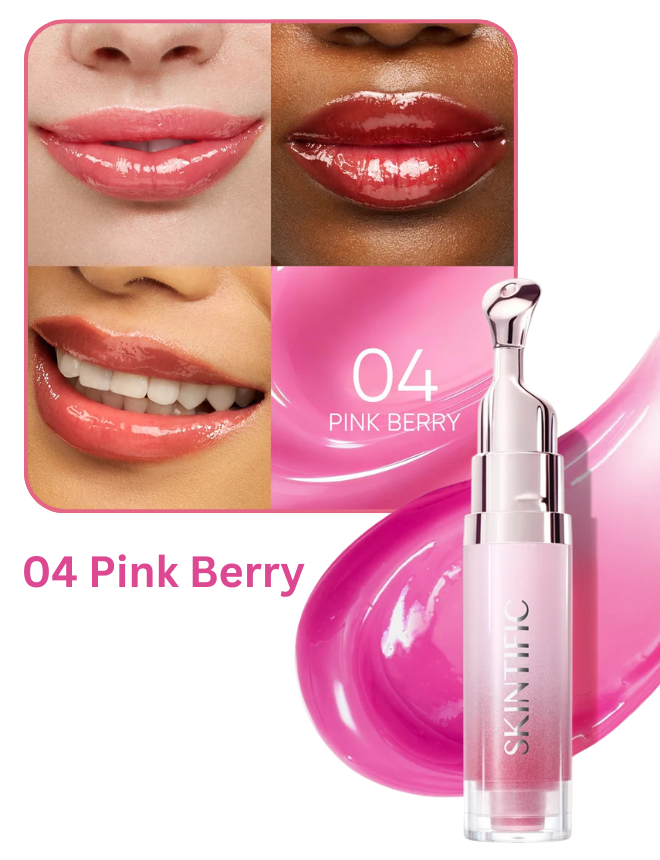 SKINTIFIC VITAMIN C BRIGHTENING & COLOR & HYDRATE LIP GLOSS 04 PINK BERRY