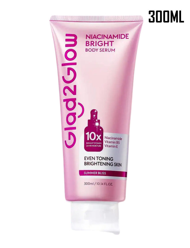 GLAD2GLOW NIACINAMIDE BRIGHT BODY SERUM 300ML