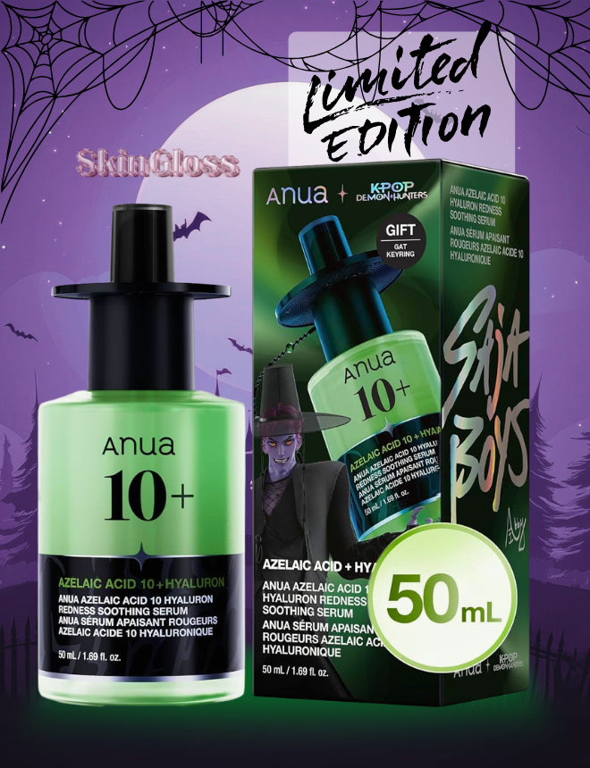 ANUA KPOP DEMON HUNTERS AZELAIC ACID 10 HYALURON REDNESS SOOTHING SERUM 50ML