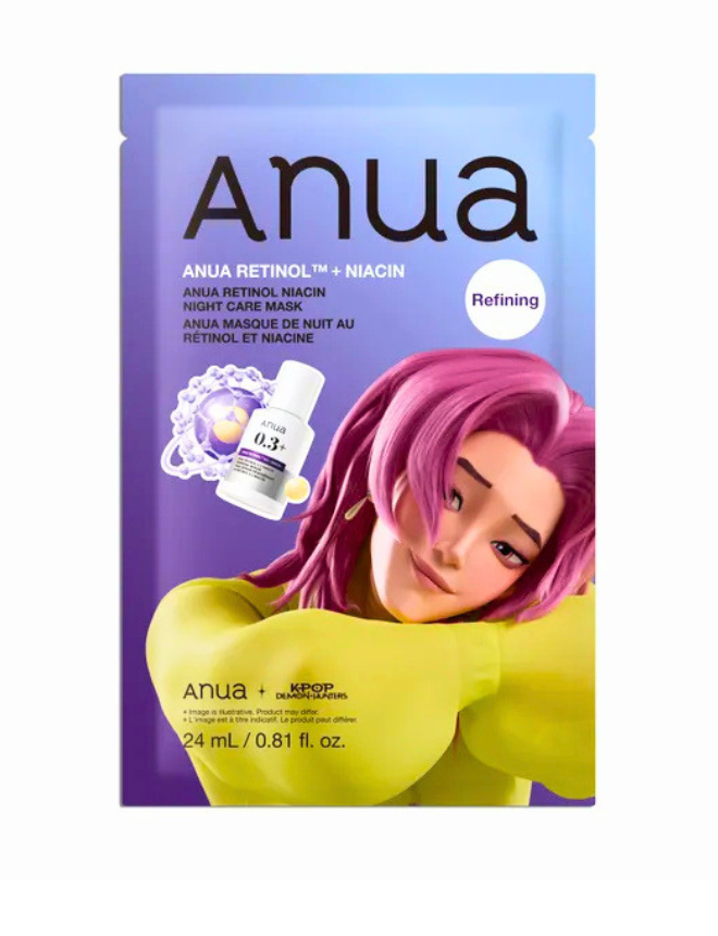 ANUA KPOP DEMON HUNTERS RETINOL NIACIN NIGHT CARE MASK